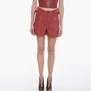 Shorts en cuir respirants taille haute pour femmes, tendance du moment, meilleur fournisseur, vente en gros, nouvelle mode - Product Image 2