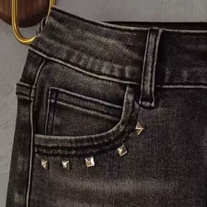 Wholesale <b>Women</b> Denim Shorts Factory Price Stretch Denim Fabric Shorts High Rise <b>Jean</b> Shorts <b>Women</b> Low MOQ - Product Image 4