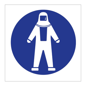 Brady Durable <b>PVC</b>/PP PPE Warning Labels Chemical-Resistant Full Protection Suit Symbol for Industrial & Lab Use - Product Image 3