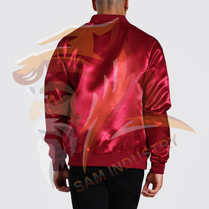 Premium Quality Low MOQ Top Design Men's Satin Jacket Men's Winter Comfortable Lightweight Satin <b>Stand</b> Collar Jacket - Product Image 2
