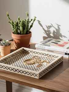 Plateau de service en os incrusté fait main de qualité supérieure pour la maison et la restauration – Vente en gros Inde - Product Image 3