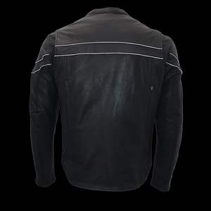 Chaqueta MC Ligera de Cuero Negro 'Crossover' para Hombre, Modelo MLM1525, 2025 - Product Image 3