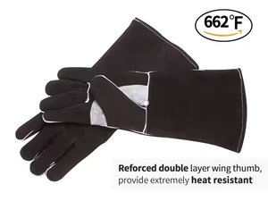 Gants de soudage OEM ODM, gants de sécurité industriels de qualité supérieure, coutures renforcées, fabrication en usine - Product Image 6