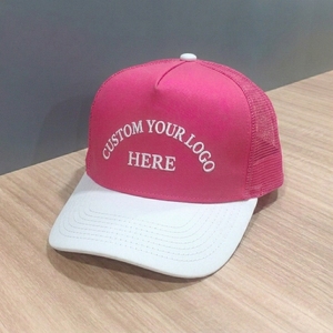 Casquette Trucker Personnalisée 5 Panneaux Bicolore Broderie Plate Dos en Maille Snapback Pêche OEM ODM Marque Privée Faible MOQ - Product Image 4