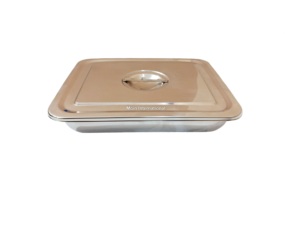 Bandeja para Instrumentos con Tapa - Bandeja Organizadora de Esterilización Médica Quirúrgica de Acero Inoxidable Autoclavable - Product Image 3