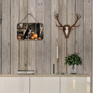 Multicolor Belgian Tervuren Fall Kitchen Pumpkins Wall Door Hanging Prints Aluminum Metal Sign for Home Decor for Kitchen Wall - Product Image 4