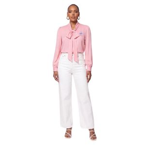 Blusa Elegante con Lazo para Mujer, Marca Jack and Jill, Cuello con Lazo, Manga Larga, Suave y Ligera, Formal, para Oficina, Personalizable, Ropa de Trabajo a la Moda - Product Image 1