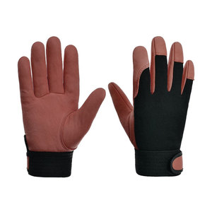 Leather Work <b>Gloves</b> Full Smooth Texture Anti Slip Elastic Wristband General Purpose Safety <b>Gloves</b> - Product Image 1