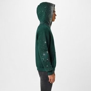 Sudaderas con Capucha para Hombre, Color Verde Oscuro, Corte Regular, Diseño de Puntos, Impresión por Sublimación, Ropa Casual de Otoño, Tejido de Poliéster, con Logotipo Personalizado - Product Image 3