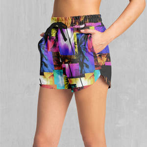 Shorts de plage imprimés taille haute écologiques pour femmes, durables, respirants, à séchage rapide et anti-humidité, sublimés - Product Image 3