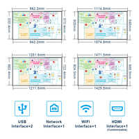 Équipement publicitaire, signalisation numérique, écran totem numérique de petite taille 32 pouces avec WIFI Bluetooth pour centre commercial