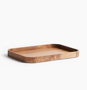 Plateau de bar en bois décoratif de qualité supérieure, idéal pour pique-niques, collations, fruits et boissons – Plateau naturel très demandé - Product Image 1