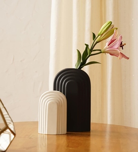 Jarrón de Porcelana Art Deco para Mesa, Acabado Mate, Hecho a Mano, Ecológico, Base Antideslizante, Orificio de Drenaje, Retiene el Agua, Resistente a los Arañazos - Product Image 3