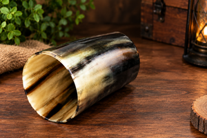 Verre artisanal écologique en corne de buffle rustique de forme naturelle pour la décoration intérieure - REHMAN CRAFT Noël Halloween - Product Image 2