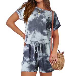 ชุดเซ็ตสองชิ้นลายมัดย้อมคุณภาพดี น้ำหนักเบา ใส่สบาย ทรงหลวม ผ้าเนื้อนุ่ม สำหรับผู้หญิง เหมาะสำหรับฤดูร้อน - Product Image 1