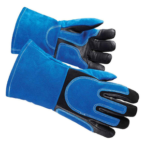 Guantes de Soldadura de Cuero Vacuno, Resistentes al Calor, Guantes de Seguridad para Trabajo, Guantes de Protección con Puño Largo para Soldadura y Construcción - Product Image 4