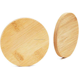 Posavasos redondo de madera de bambú, almohadilla para bebidas resistente al calor, ideal para proteger mesas de comedor, mesas de café y escritorios - Product Image 3