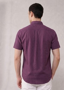 Camisas de Vestir de Manga Corta para Hombre, Transpirables, Casuales, 100% Algodón, Color Sólido, Marca Enovate - Product Image 3