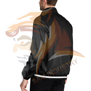 Vestes en satin d'hiver personnalisées en polyester, style streetwear, pour hommes, vente en gros - Product Image 2