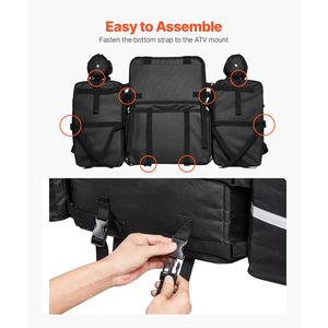 60L ATV Rear <b>Cargo</b> Storage Bag Waterproof 600D Oxford Cloth Backrest <b>Cover</b> Rear Seat Gear Bag with Front Fitting Brackets - Product Image 5