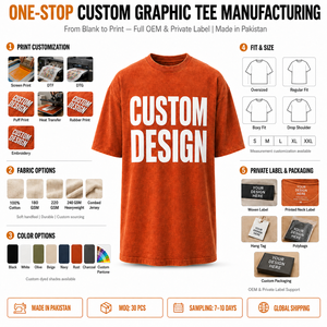 Camiseta Oversize de Algodón con Detalle de Abertura Lateral en el Bajo, Lavado Enzimático, Estampado Personalizado para Hombre, Venta al por Mayor - Product Image 5