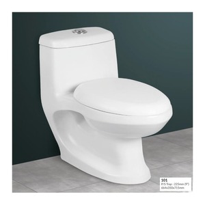 WC moderne à double chasse d'eau, en céramique, à poser au sol, avec siphon en S, monobloc, ensemble WC occidental, qualité d'exportation, articles sanitaires pour salle de bain, hôtel - Product Image 4