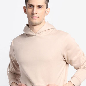 Sudadera con Capucha para Hombre, Color Sólido, Diseño con Bolsillos, Corte Regular, Tejido de Algodón, Ropa Casual de Otoño, Sudaderas con Capucha para Hombre - Product Image 5