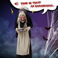 Décoration gonflable d'Halloween de 1,5 m pour jardin extérieur, figurine en plastique pour exposition festive