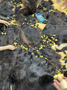 Extensions de cheveux humains vierges en gros d'usine Paquets de cheveux indiens crus vietnamiens avec styles de vagues et de boucles - Product Image 2