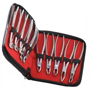 Dental Orthodontic Pliers Kit Stainless Steel Manual Tooth Extracting Forceps <b>Set</b> Class I Grip Red <b>Case</b> - Product Image 3