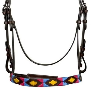 Brida Profesional para Caballo, Cabezada de Cuero Ajustable, Duradera, para Entrenamiento, Cómoda, Equipo Ecuestre para Uso Equino - Product Image 3