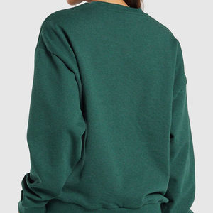 Sweat-shirt surdimensionné à épaules tombantes pour femme, personnalisé, éco-responsable, 100 % coton, couleur unie, manches longues, en molleton pour la gym - Product Image 2