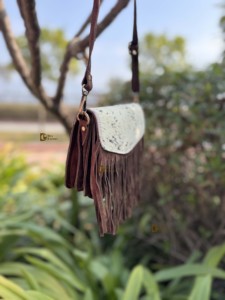 Suede Leather Fringe Handbag Hair on Hide Leather <b>Sling</b> <b>Bag</b> Stylish <b>Bags</b> Unique High Quality <b>Bags</b> <b>for</b> <b>Women's</b> - Product Image 3