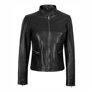 Fashion Comfortable Women's <b>Leather</b> <b>Jacket</b> <b>Long</b> Sleeves Genuine <b>Leather</b> <b>Jacket</b> for Women's - Product Image 1