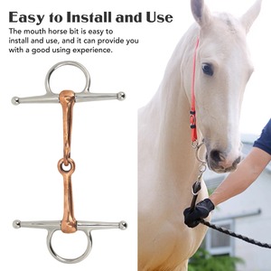 Bridon à joues pleines en acier inoxydable pour chevaux, accessoires équestres d'extérieur, 125 mm - Product Image 4