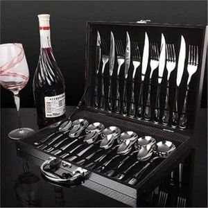 Ensemble de Couverts de Luxe en Acier Inoxydable Haut de Gamme, Collection de Vaisselle, Coffret Cadeau de Mariage, Vente en Gros Direct Usine - Product Image 1