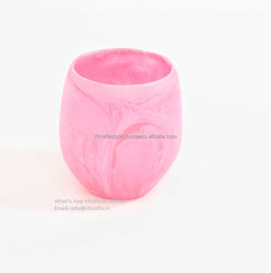 Tasse unique en résine faite à la main avec tourbillon d'aqua et effet de marbre qui peut contenir de l'eau et de la crème glacée - Product Image 5