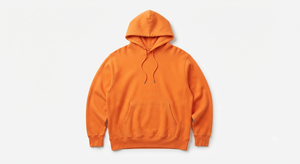 Sweat-shirt à capuche pour homme Orange, coupe classique décontractée avec poche avant - Product Image 6