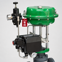 Vanne de régulation à diaphragme pneumatique avec positionneur électro-pneumatique en acier au carbone WCB DN40 pour la régulation de débit industrielle OEM