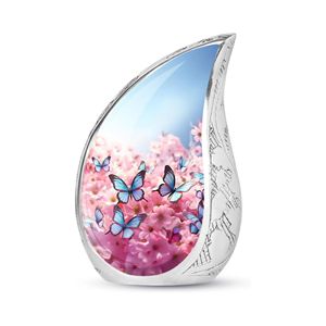 Modern Kelebek Metal Hatıra Urn'u İnsan Külleri için Yetişkin Kremasyon Anıt Cenaze Külleri Urn'u Dekoratif Dayanıklı Hatıra Urn'u - Product Image 1