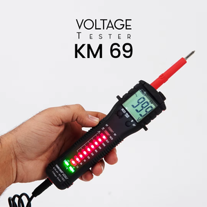 เครื่องตรวจจับแรงดันไฟฟ้าแบบไม่สัมผัส KM 69 แบบสองช่วง น้ำหนักเบา สำหรับใช้ในอุตสาหกรรมและครัวเรือน - Product Image 2