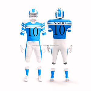 Nuevo Diseño de Uniforme de Fútbol Americano para Hombre, Transpirable y Cómodo, Jersey de Manga Corta con Cuello en V, 100% Poliéster para Fútbol - Product Image 4