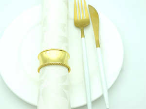 Anneau de serviette doré Ramadan Kareem, support en métal pour décoration de table de mariage, hôtel, banquet, dîner, fête - Product Image 3