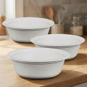 Elegant Premium Modern Luxury 180ml Bagasse Disposable Bowl <b>Pulp</b> Moulded Eco Friendly Sustainable Biodegradable Food Party - Product Image 4