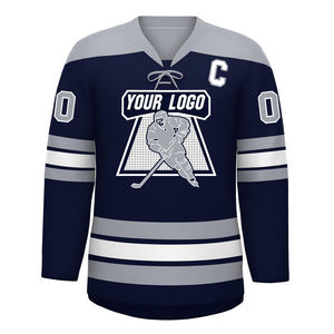 Jersey de Hockey sobre Hielo Personalizado para Hombre, con Letras Bordadas y Diseño Personalizado, Mangas Largas - Product Image 3