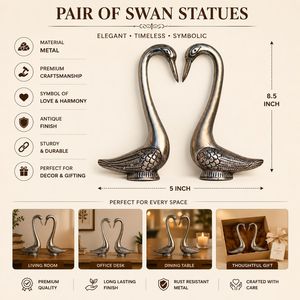 Paire d'oiseaux Sarus en métal, pièce de décoration artisanale |   Figurines décoratives de grues |   Décoration élégante pour la table et la maison - Product Image 5