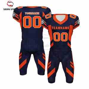 เสื้อเจอร์ซีย์อเมริกันฟุตบอลแบบแอคทีฟพร้อมโลโก้สั่งทำ ดีไซน์ใหม่ พิมพ์ลายแบบซับลิเมชั่น แขนสั้น ระบายอากาศได้ดี มีไซส์พลัส-ตัวเลือก OEM - Product Image 1