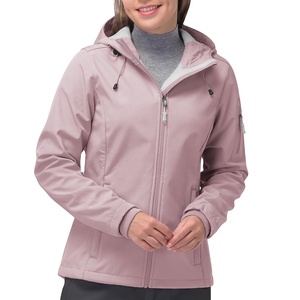 Chaqueta de Mujer de Última Moda, Color Rosa Bebé, Lisa, Transpirable, con Estampado Personalizado, Chaqueta Softshell Impermeable y Cortavientos para Exteriores - Product Image 2