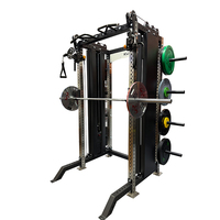 Machine Smith 3x3 Power Rack Entraîneur fonctionnel en acier inoxydable Rack à squat avec câbles fonctionnels Machine à poulie