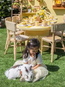 Chaises pour enfants en rotin naturel faites à la main, location pour événements, fêtes, mariages, décorations d'anniversaire, vente en gros de meubles pour événements - Product Image 6